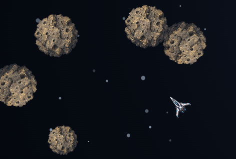 StarRide ships and asteroids